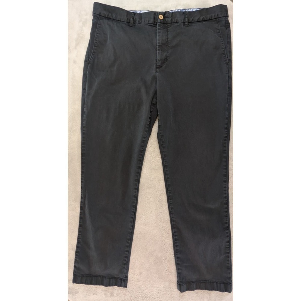 Tommy Bahama Mens 38x30 Black Stretch Chino Pants Tencel Lyocell